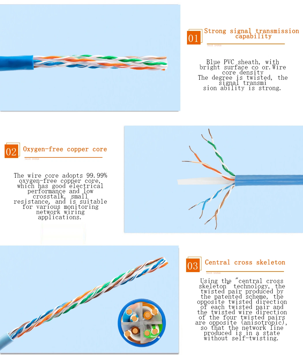 High Quality Network LAN Cable 23AWG UTP CAT6 305m